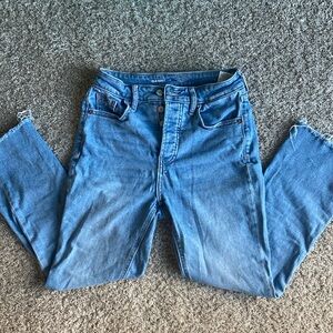 Old Navy extra high rise knicker boot cut size 0 jeans